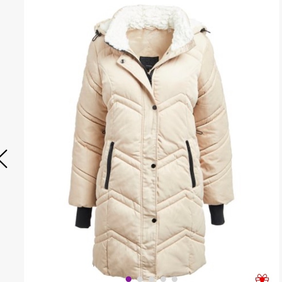 Steve Madden Jackets & Blazers - NWT Steve Madden Creme Long Heavy Duty Snow Winter Zipper Puffer Coat Size 2X
